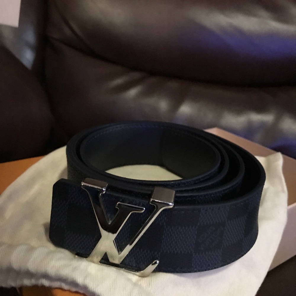 louis vuitton Cobalt Damier Belt Size 110cm